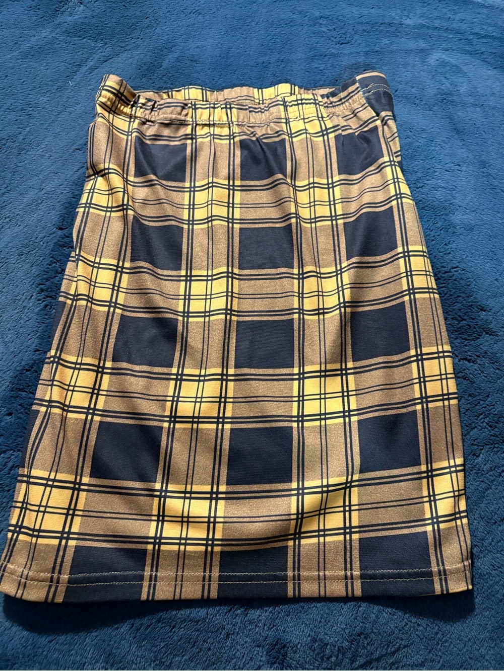 SHEIN Black and Yellow Plaid Skirt